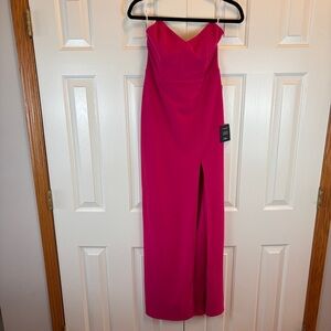 NWT Lulus Pink Strapless Maxi Dress